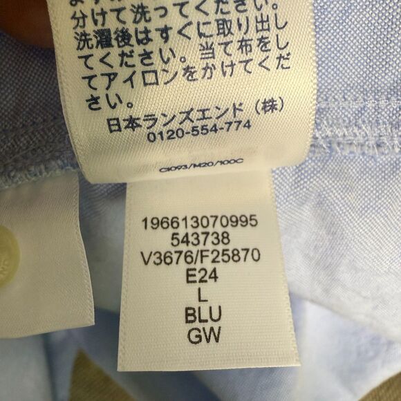 Lands' End Women's Oxford Long Sleeve Button Front Shirt Dress 100% Cotton 2/$50 - Picture 13 of 15